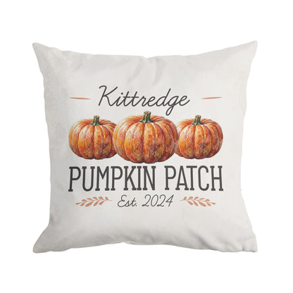 Personalized Text Pumpkin Patch Pillow - Light Background