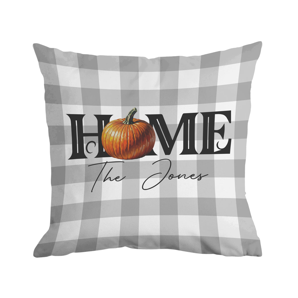 Personalized Text Home Pumpkin Pillow