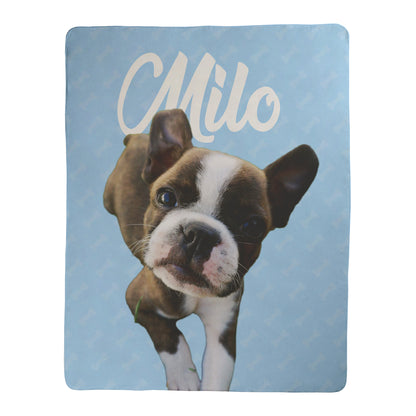 Pet Photo and Text Blanket