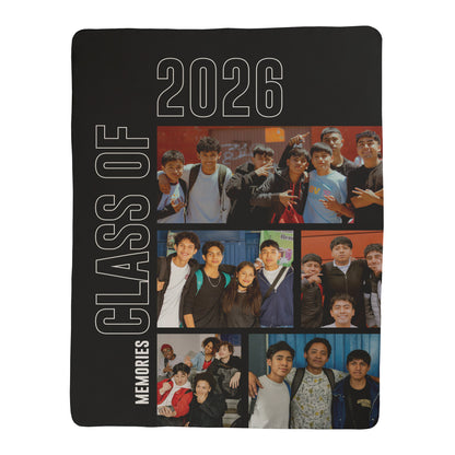Class of Graduation Memories Photo Collage Blanket - 5 Photos