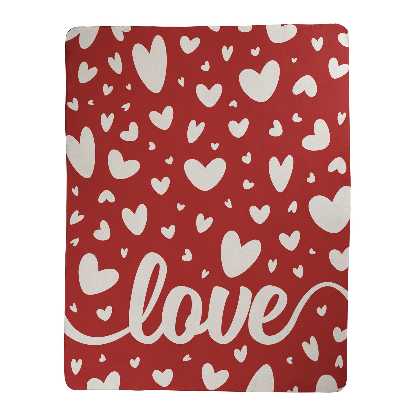 Red Love Hearts Blanket