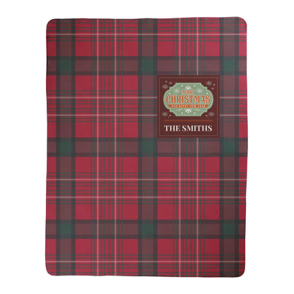 Custom Tartan Holiday Blanket