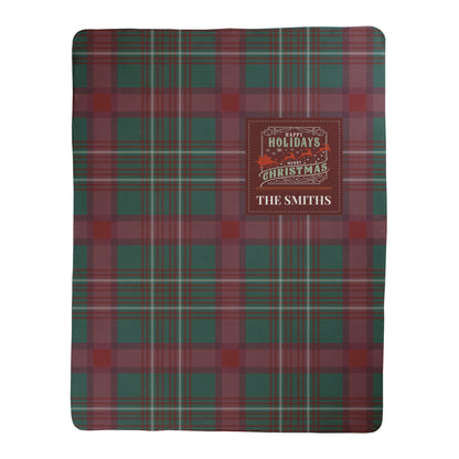 Custom Tartan Holiday Blanket