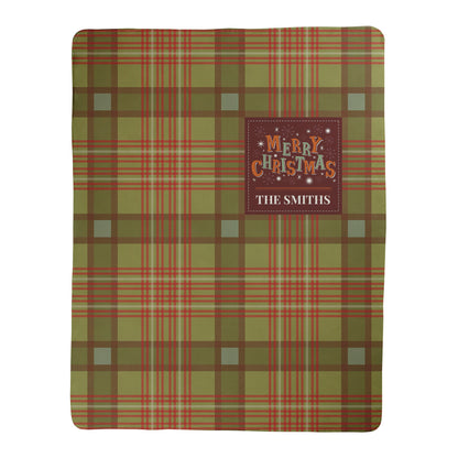Custom Tartan Holiday Blanket