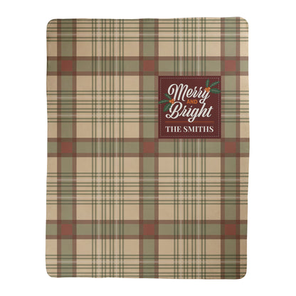 Custom Tartan Holiday Blanket
