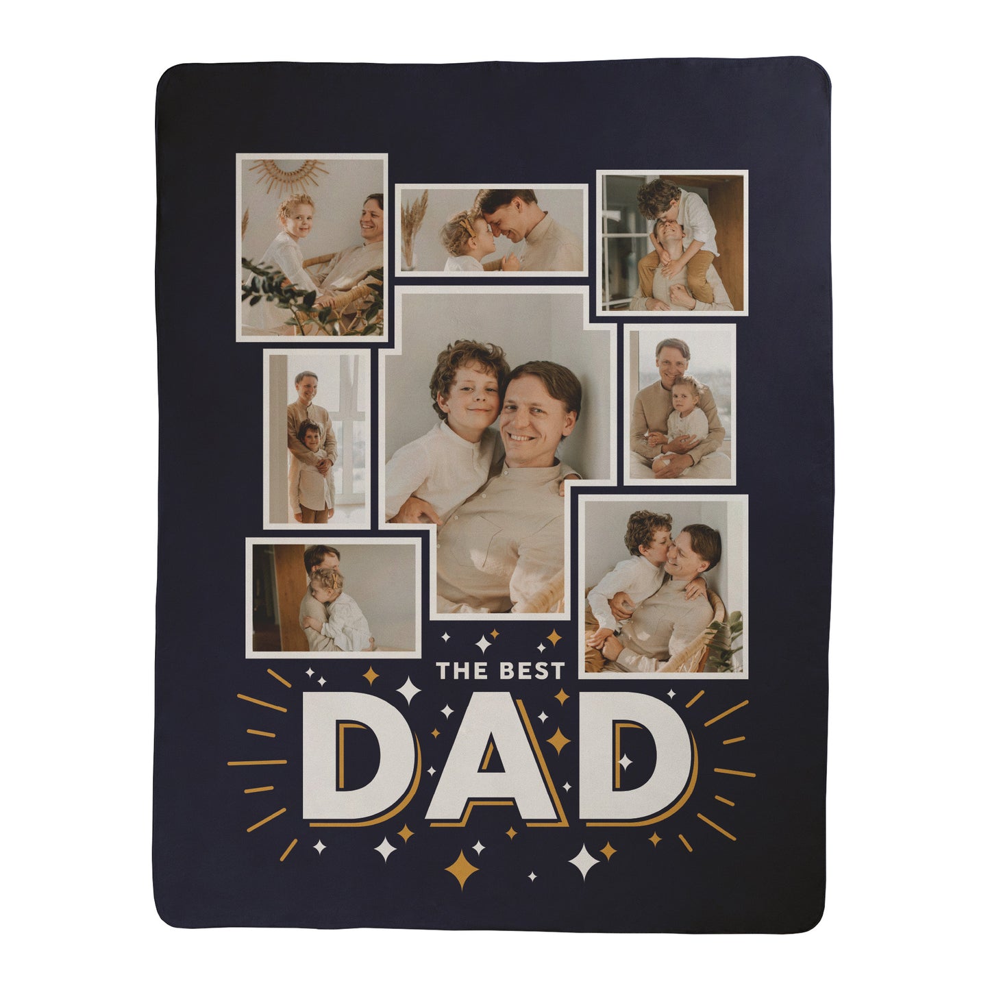The Best Dad Photo Collage Blanket - 8 photos