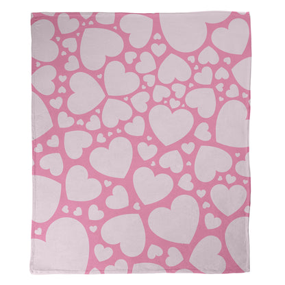 Pink Hearts Blanket