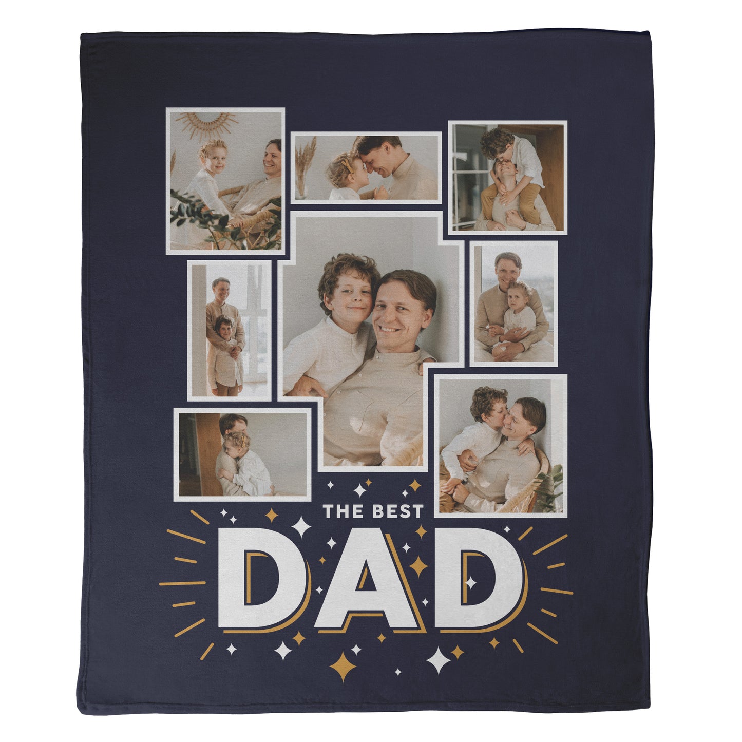 The Best Dad Photo Collage Blanket - 8 photos