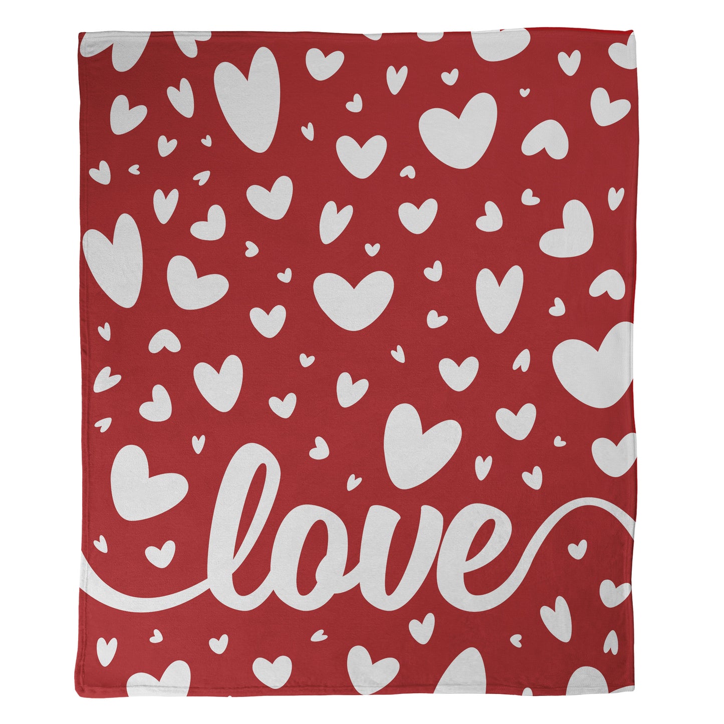 Red Love Hearts Blanket