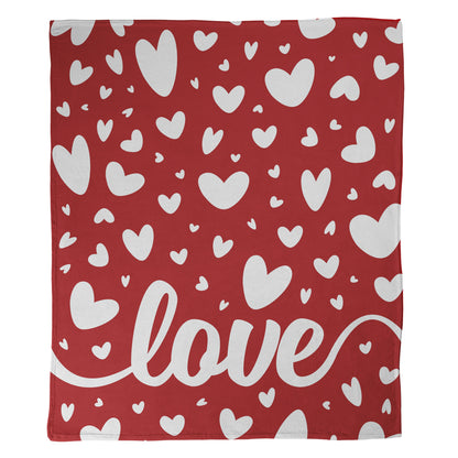 Red Love Hearts Blanket