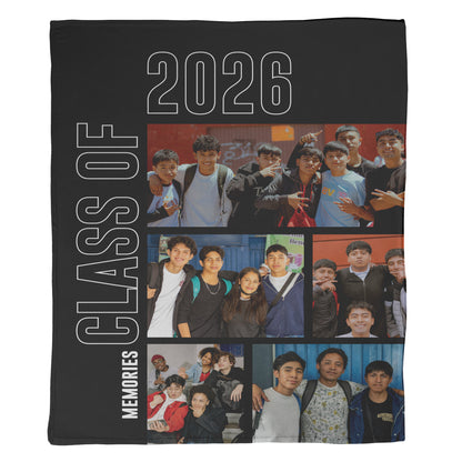 Class of Graduation Memories Photo Collage Blanket - 5 Photos
