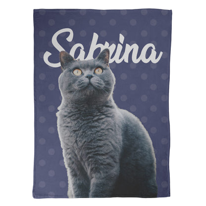 Pet Photo and Text Blanket