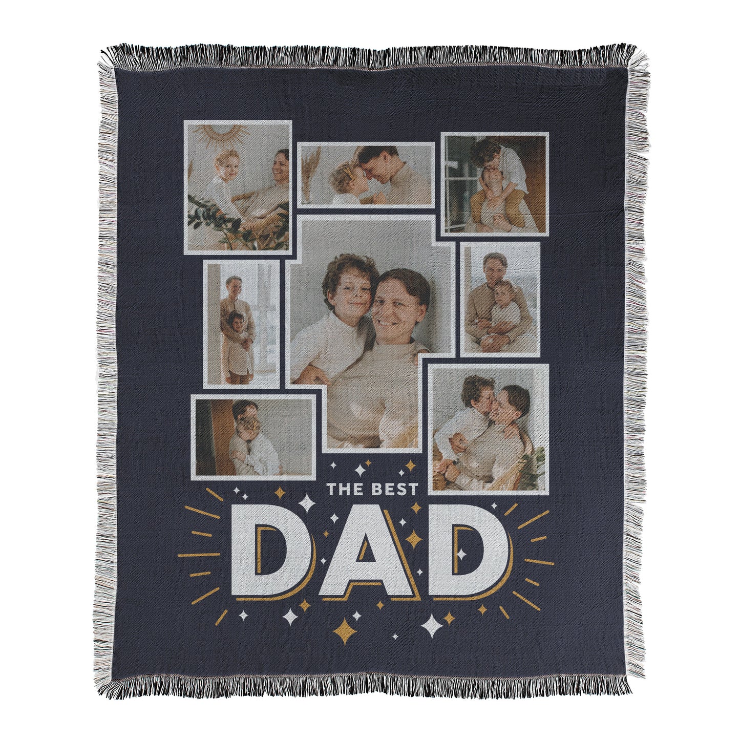 The Best Dad Photo Collage Blanket - 8 photos