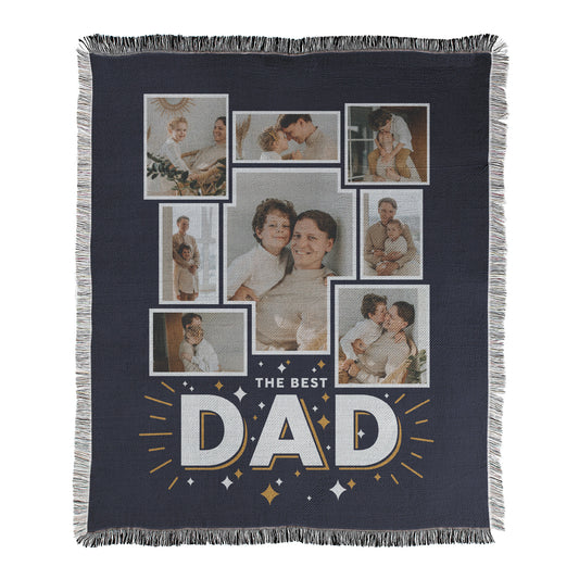 The Best Dad Photo Collage Blanket - 8 photos