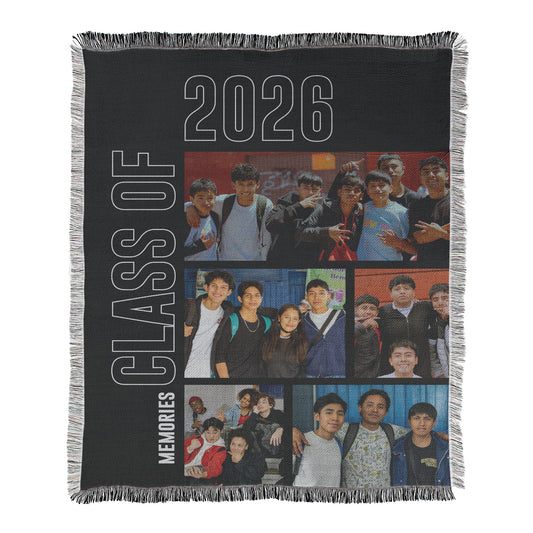 Class of Graduation Memories Photo Collage Blanket - 5 Photos