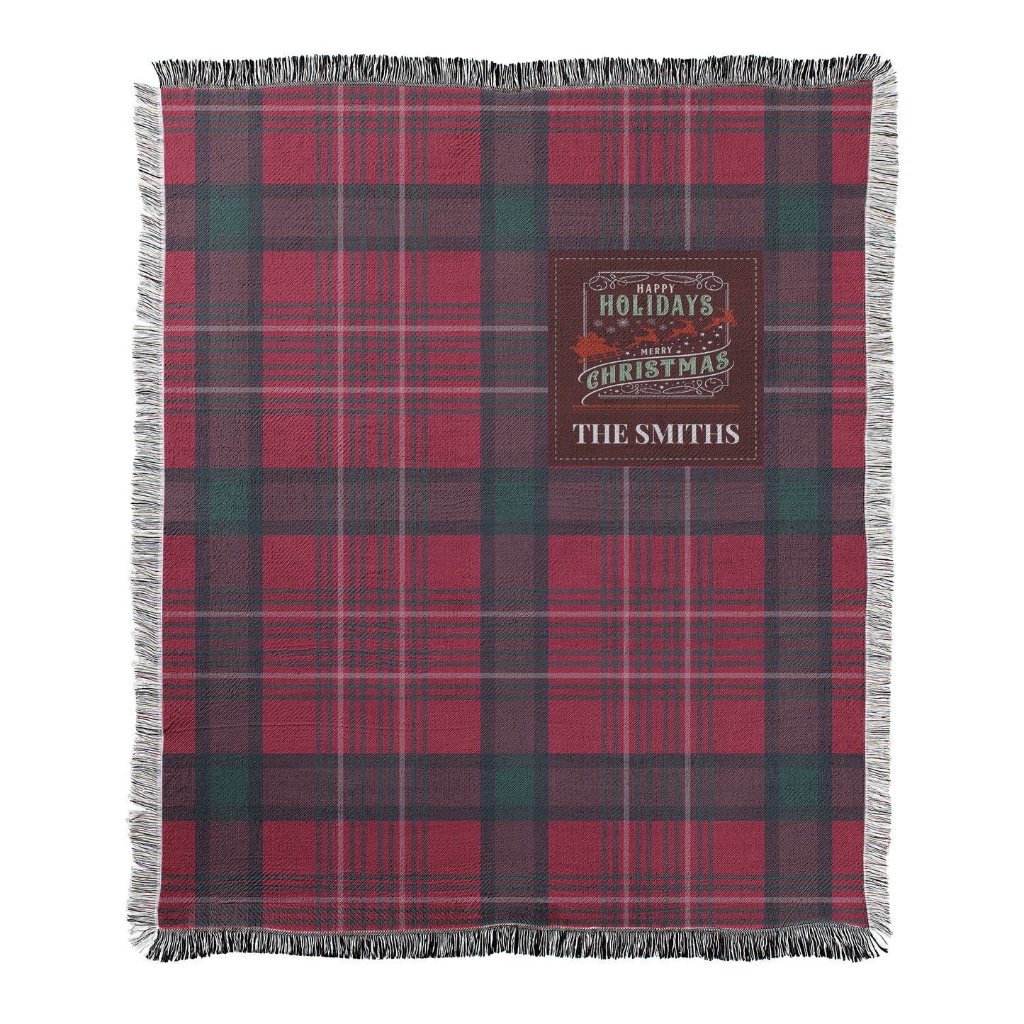 Custom Tartan Holiday Blanket