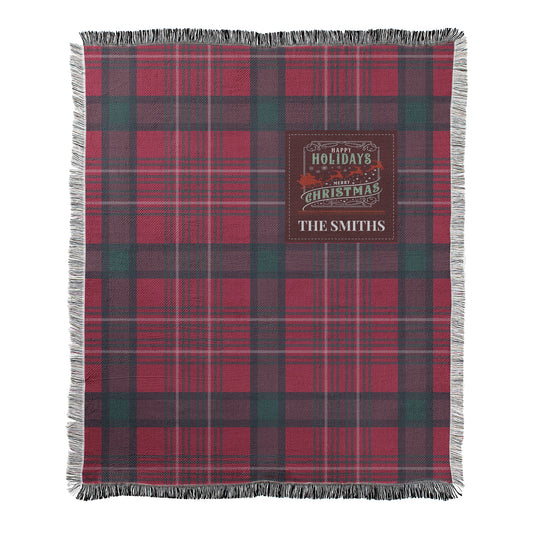Custom Tartan Holiday Blanket