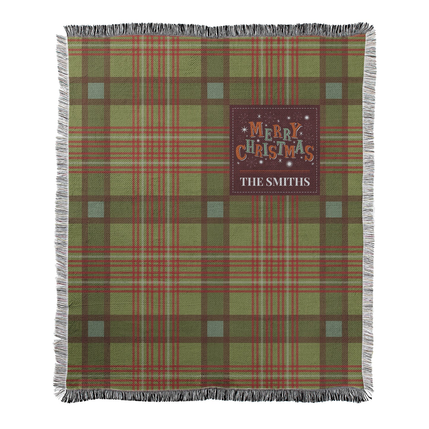 Custom Tartan Holiday Blanket