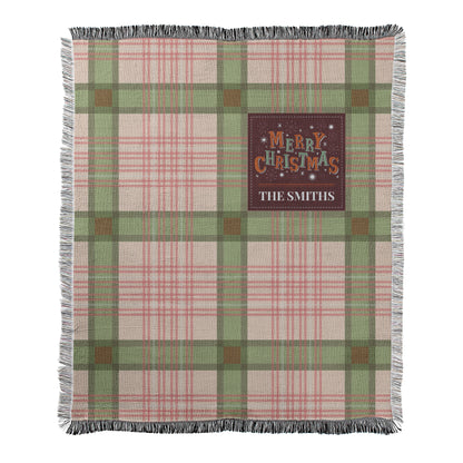 Custom Tartan Holiday Blanket