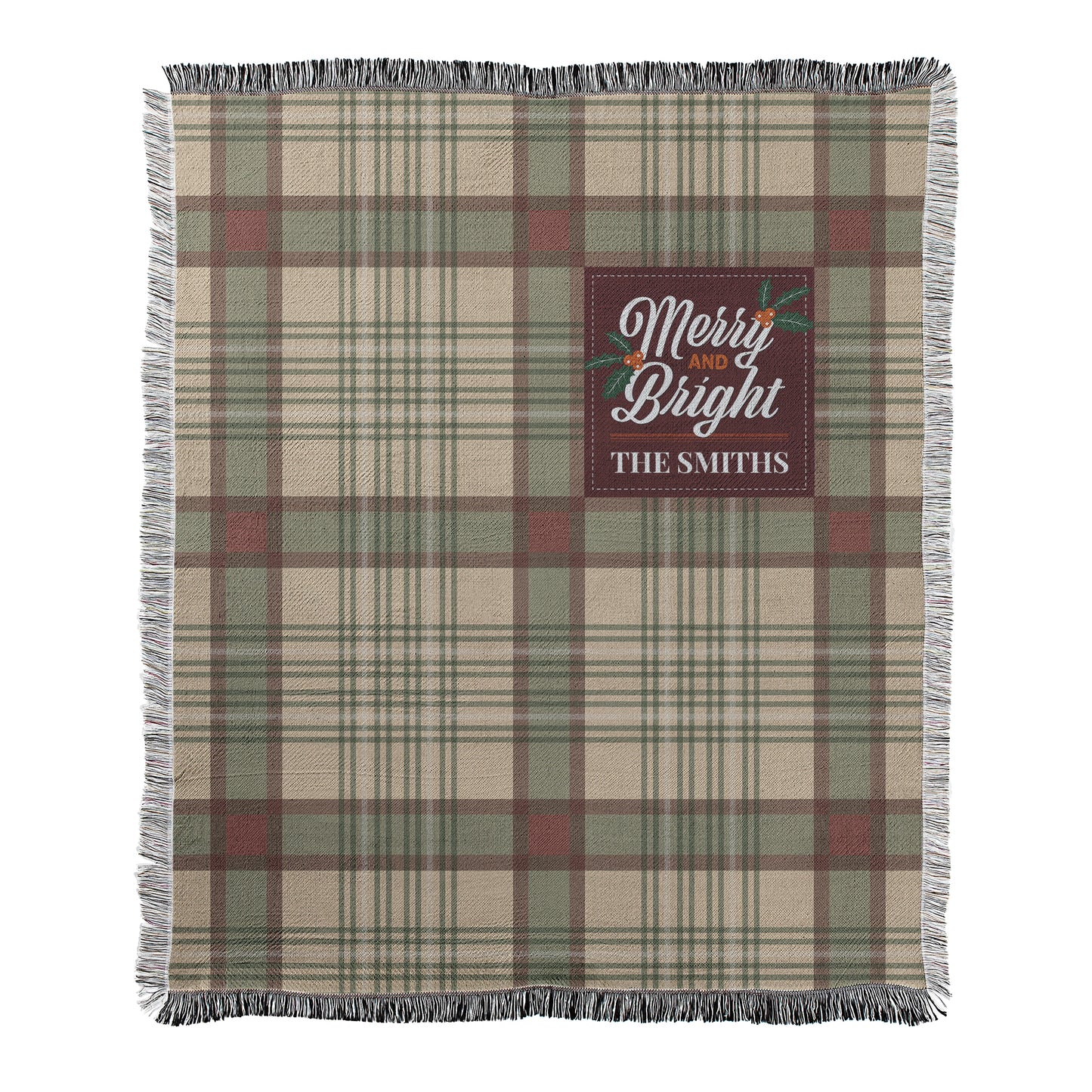 Custom Tartan Holiday Blanket