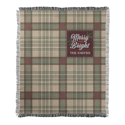 Custom Tartan Holiday Blanket