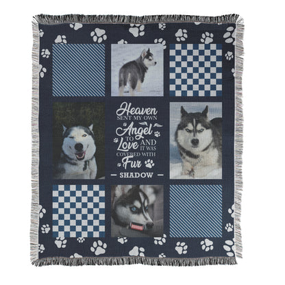 Pet Memorial Photo Collage Blanket - 4 Photos