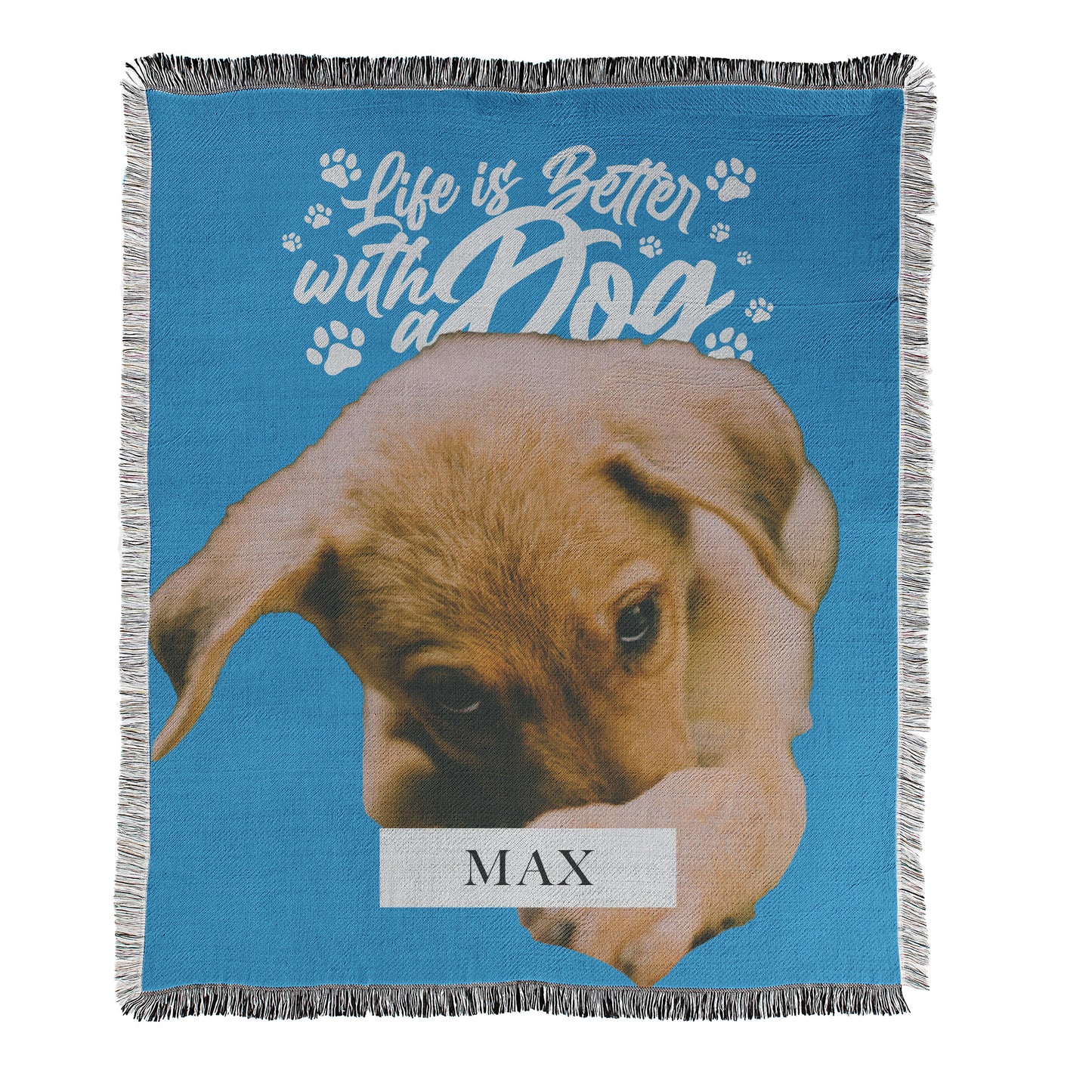 Life is Better With a Dog Photo Blanket