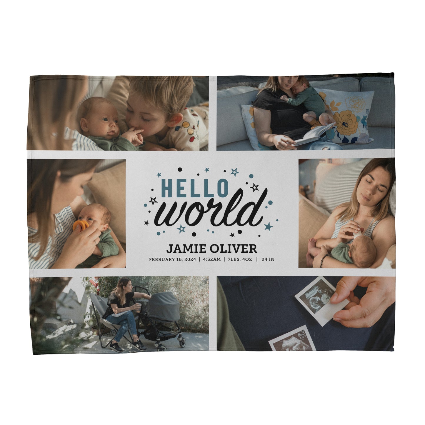 6 Photo Baby Blanket
