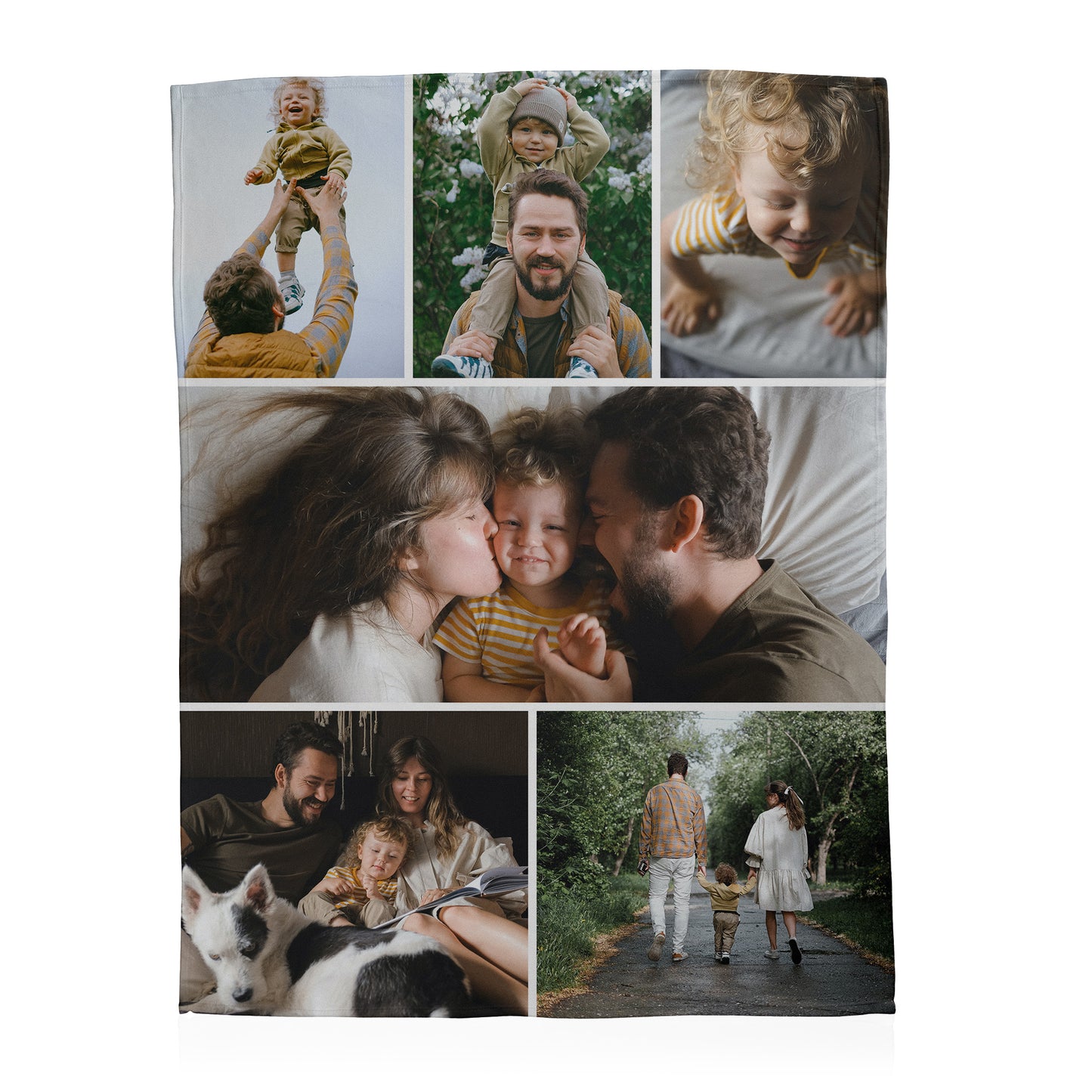 Family Photo Collage Blanket - 6 Photos