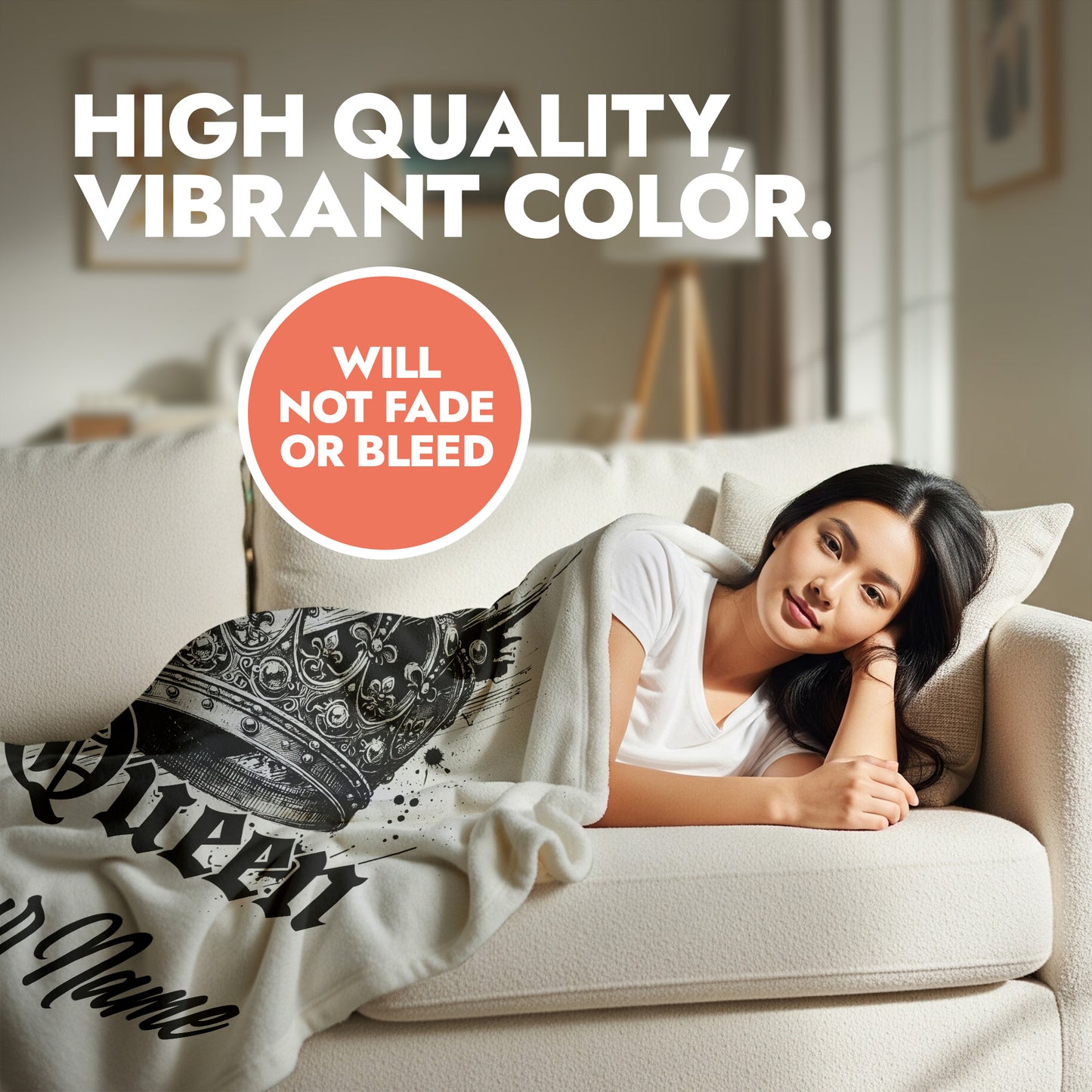 Queen Blanket - White Background