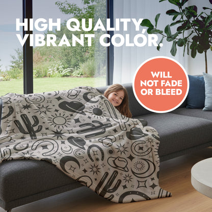 Desert Cowboy Throw Blanket