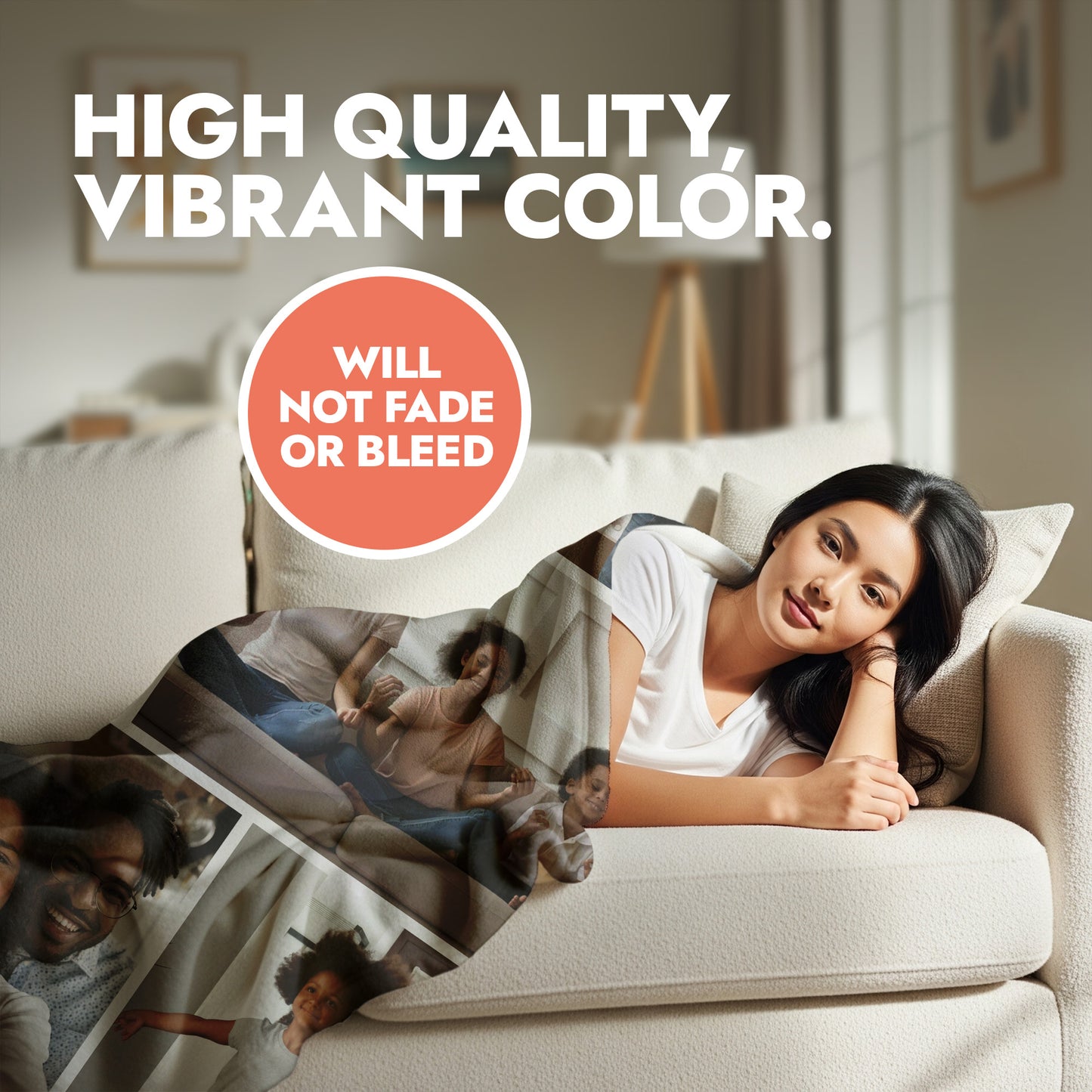 Family Photo Collage Blanket - 8 Pictures