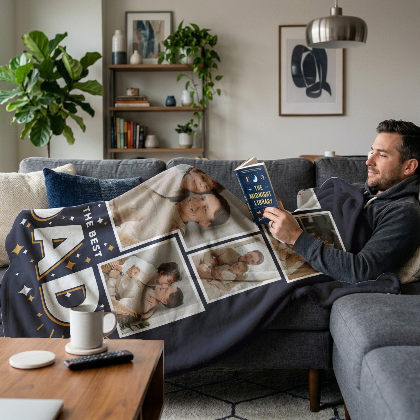 The Best Dad Photo Collage Blanket - 8 photos