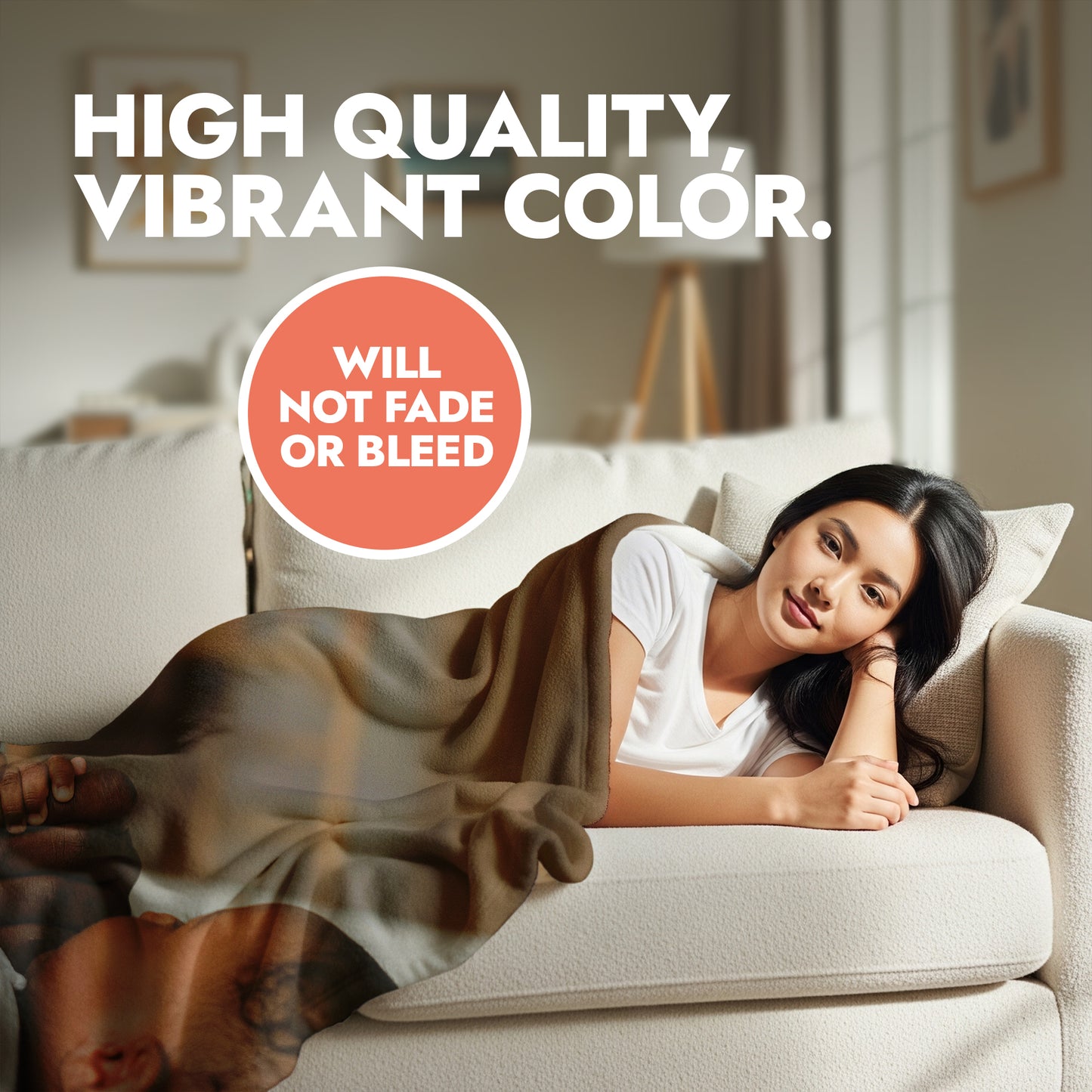 Family Photo Collage Blanket - 2 Photos