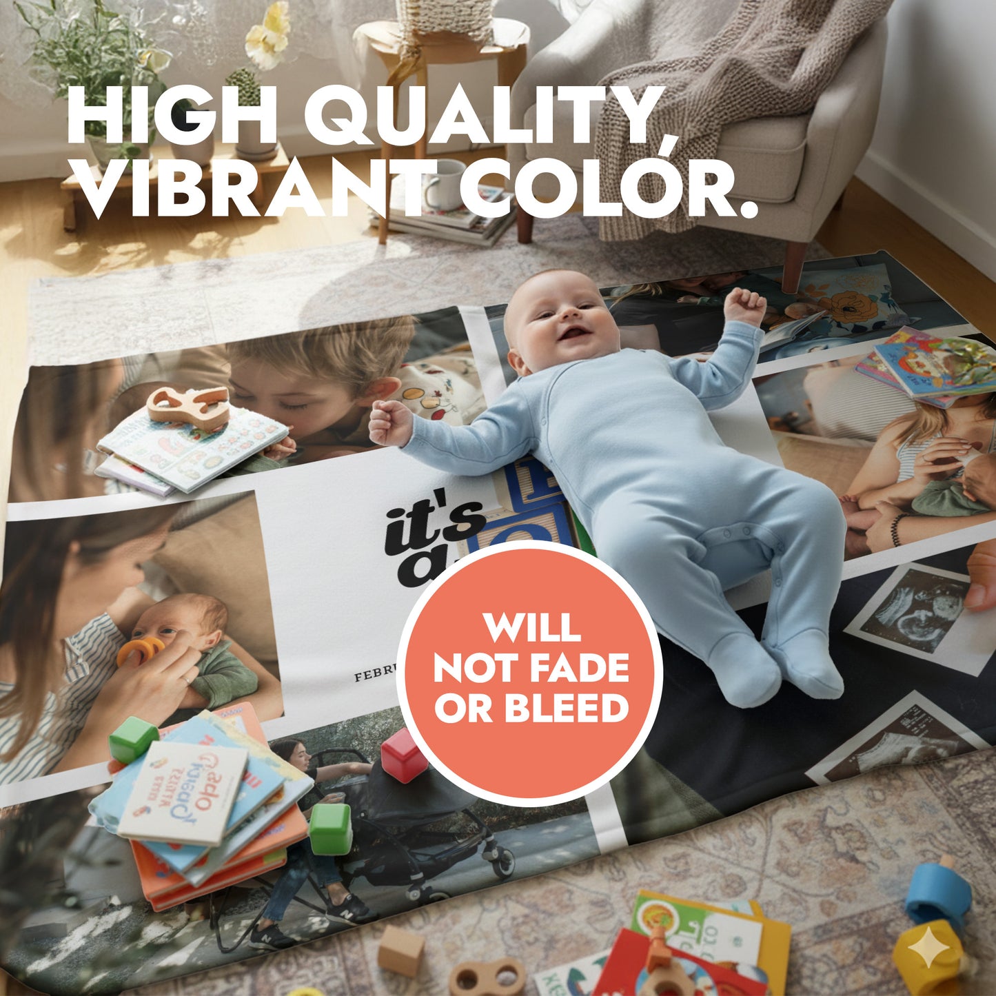 6 Photo Baby Blanket