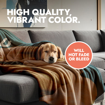 Pet Photo and Text Blanket
