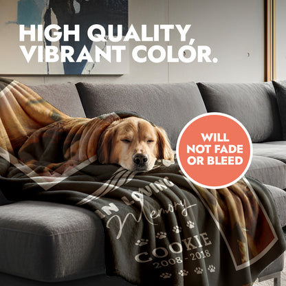 Pet Memorial Photo Collage Blanket - 2 Photos