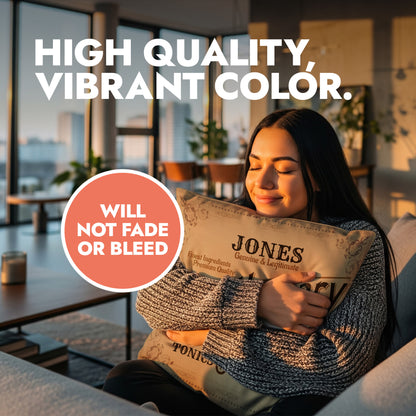 Personalized Text Apothecary Pillow
