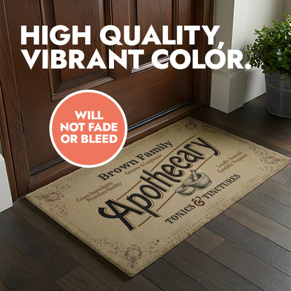 Personalized Text Apothecary Doormat