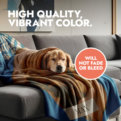 Life is Better With a Dog Photo Blanket