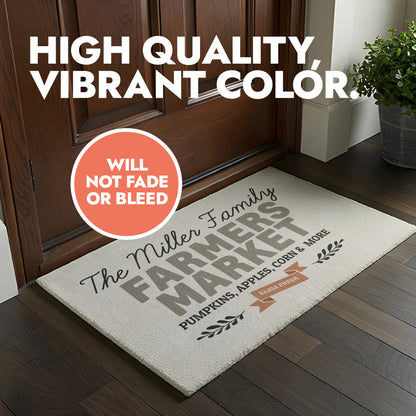 Personalized Text Farmer's Market Doormat