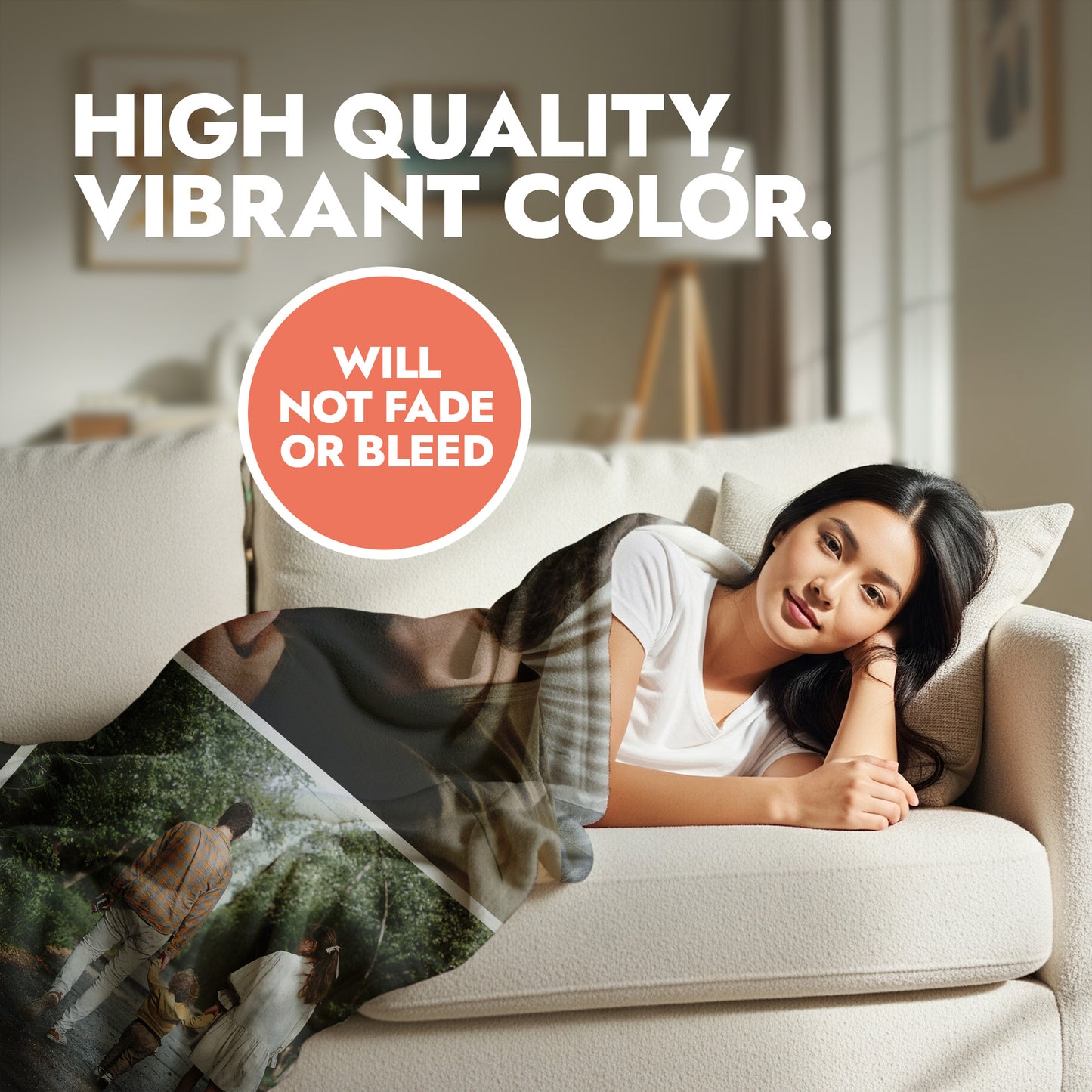 Family Photo Collage Blanket - 6 Photos