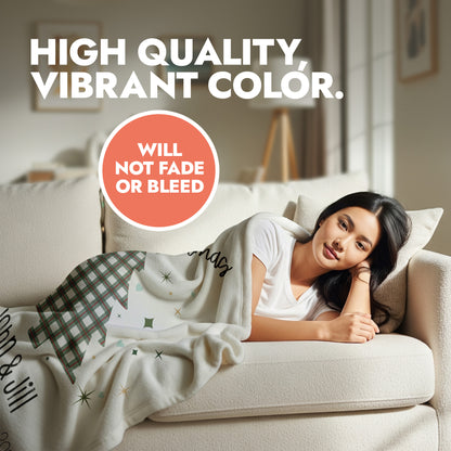 Merry Christmas Plaid Tree Blanket