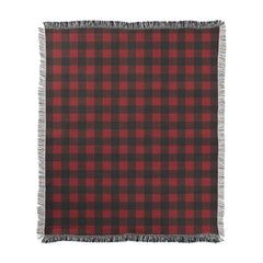 Buffalo Plaid with Fringe Woven Blanket