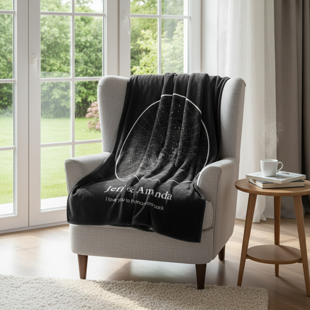 Stars At Night Map Blanket