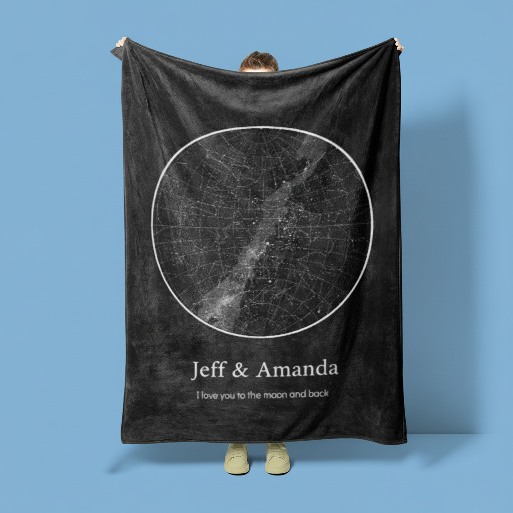 Stars At Night Map Blanket