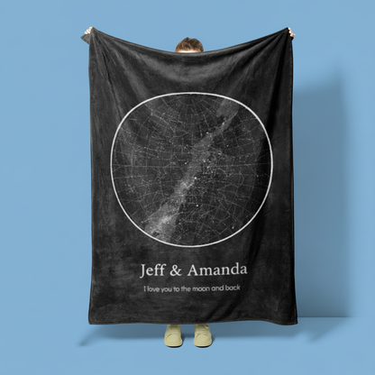 Stars At Night Map Blanket