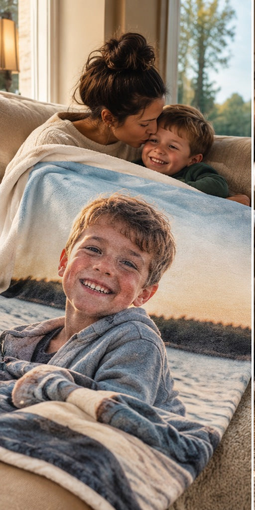 Personalized single photo blanket