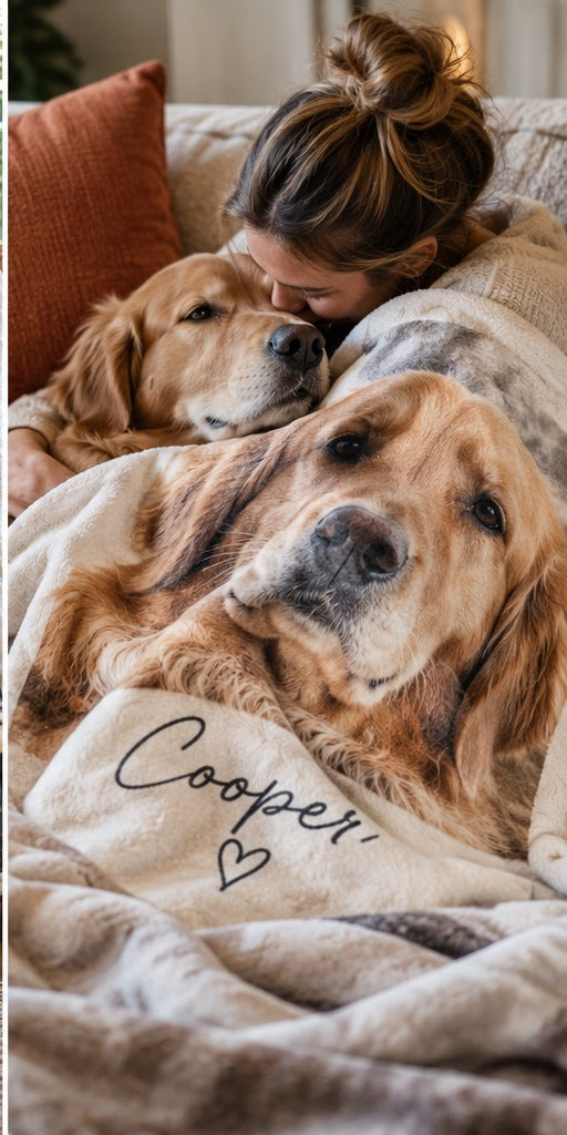 Personalized pet photo blanket